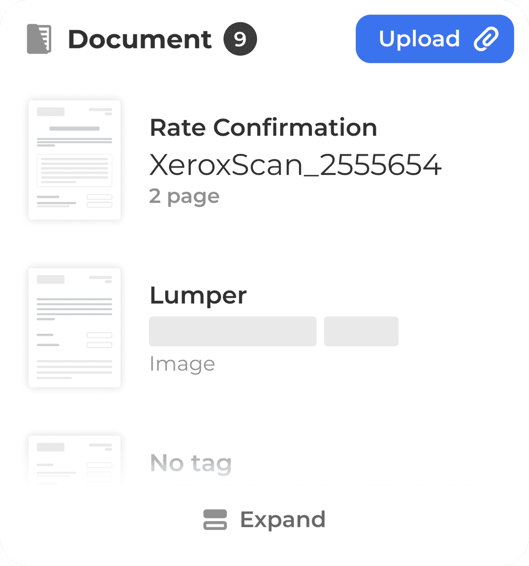 Document management interface