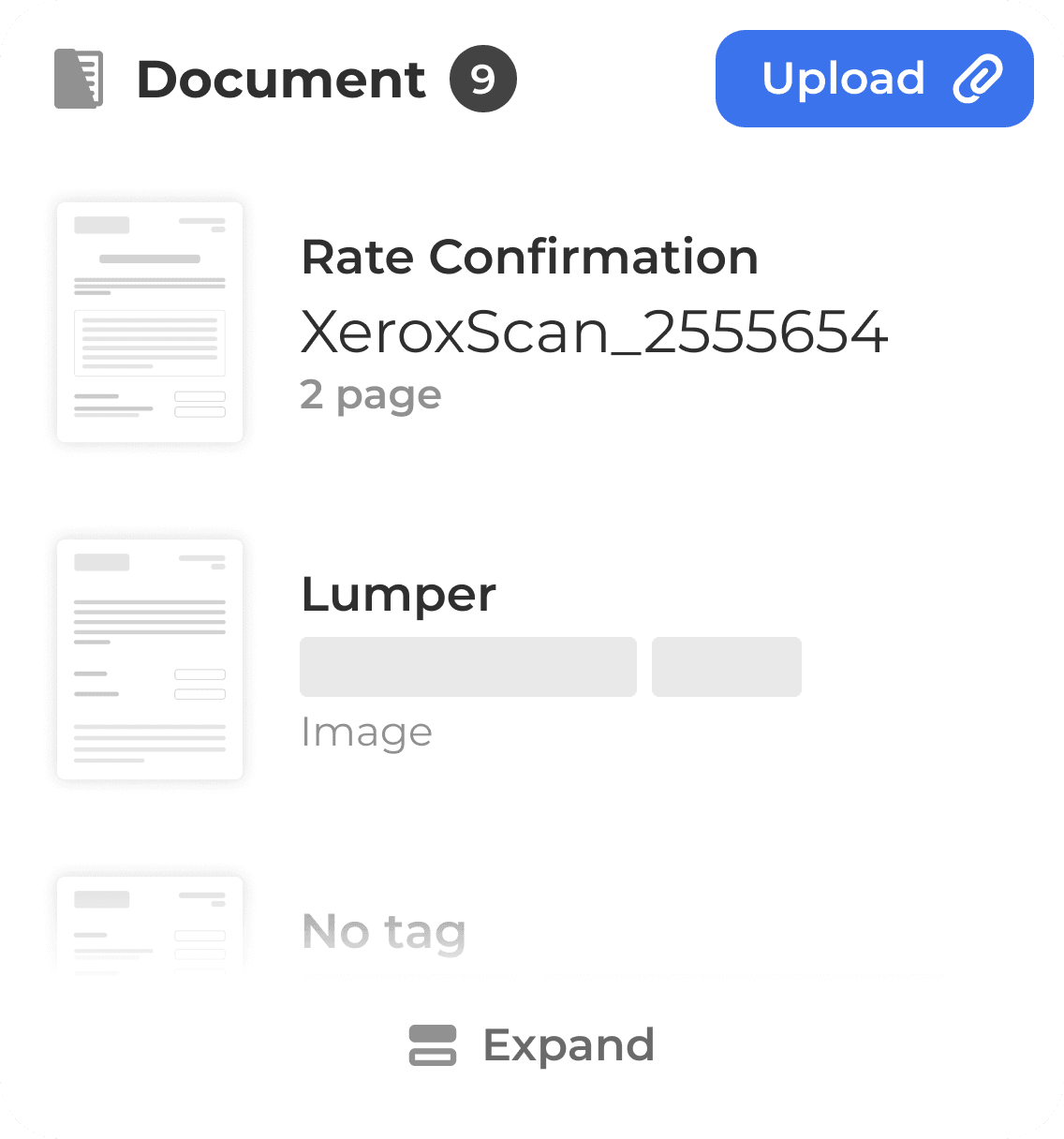 Document management interface